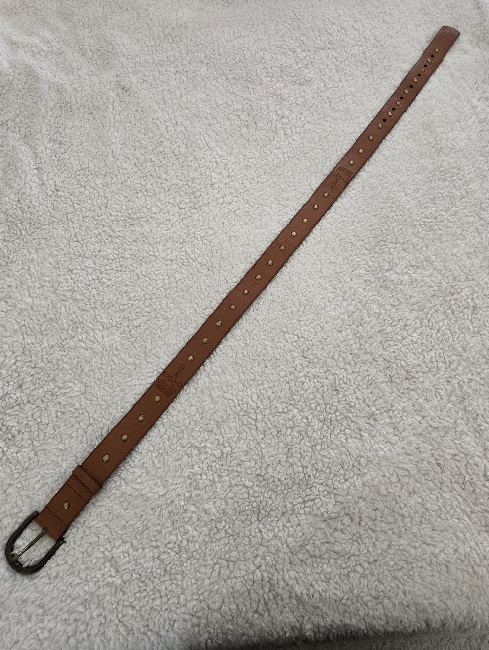 Spell Vintage Brass Studded Leather Belt M/L 🤎 - Picture 2 of 9